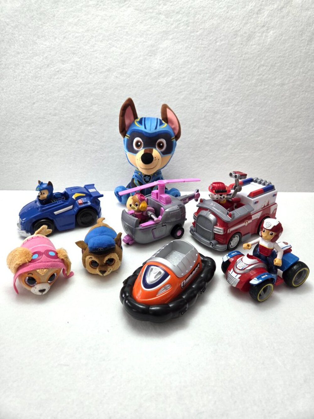 PAW Patrol Mixed Toy Lot Chase Skye Marshall Ryder Vehicles Plush Spin Master